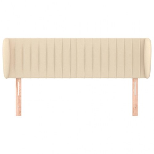 Sengegavl med kanter 147 x 23 x 78/88 cm - cremefarvet