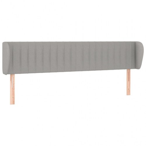 Sengegavl med kanter 183 x 23 x 78/88 cm - lysegrå
