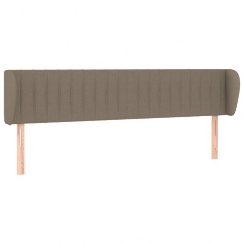 Sengegavl med kanter 183 x 23 x 78/88 cm - gråbrun