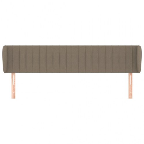 Sengegavl med kanter 183 x 23 x 78/88 cm - gråbrun