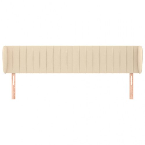 Sengegavl med kanter 183 x 23 x 78/88 cm - cremefarvet