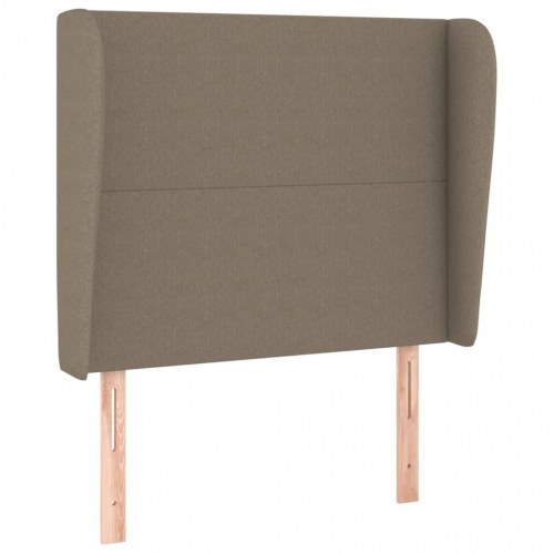 Sengegavl med kanter 83 x 23 x 118/128 cm - gråbrun