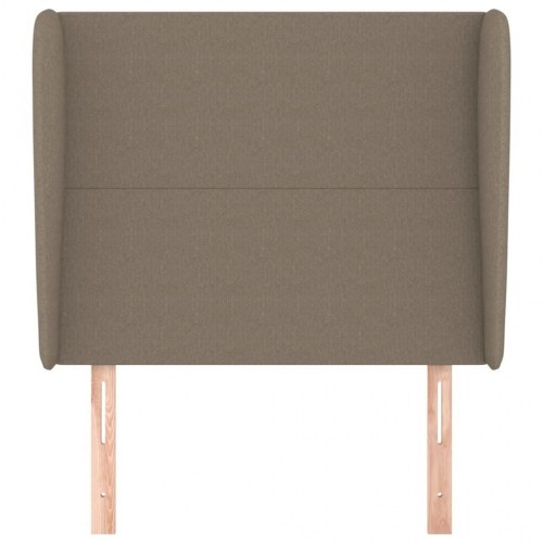 Sengegavl med kanter 83 x 23 x 118/128 cm - gråbrun