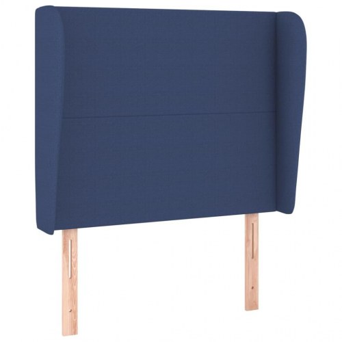Sengegavl med kanter 83 x 23 x 118/128 cm - blå