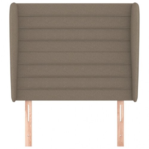 Sengegavl med kanter 83 x 23 x 118/128 cm - gråbrun