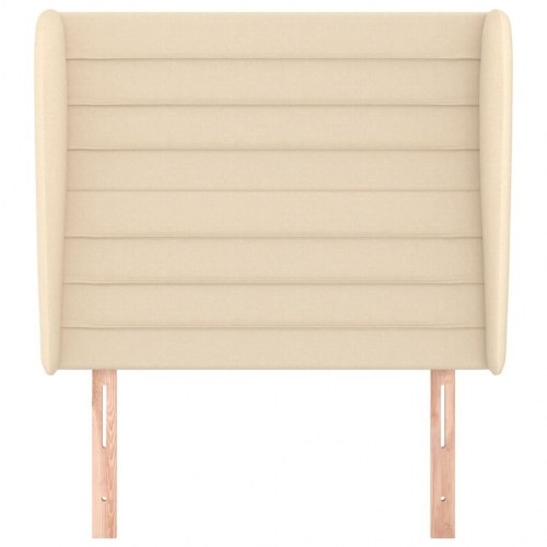 Sengegavl med kanter 83 x 23 x 118/128 cm - cremefarvet