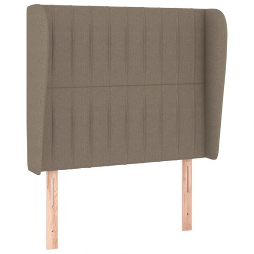 Sengegavl med kanter 93 x 23 x 118/128 cm - gråbrun