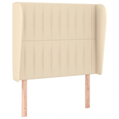 Sengegavl med kanter 93 x 23 x 118/128 cm - cremefarvet