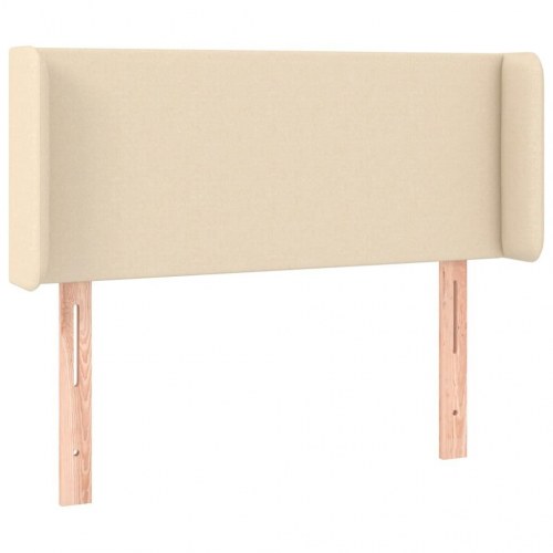 Sengegavl med kanter 93 x 16 x 78/88 cm - cremefarvet