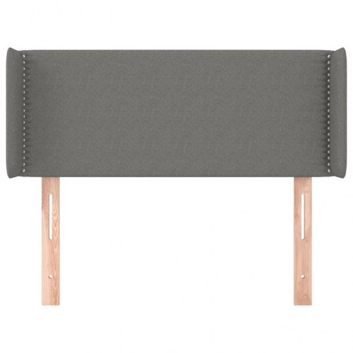 Sengegavl med kanter 103 x 16 x 78/88 cm - mørkegrå
