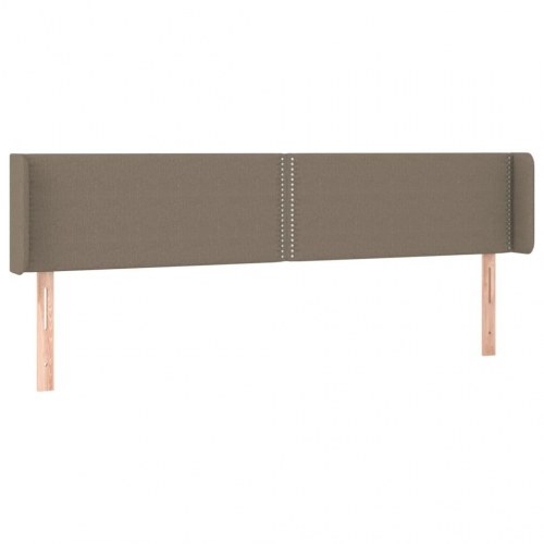 Sengegavl med kanter 203 x 16 x 78/88 cm - gråbrun