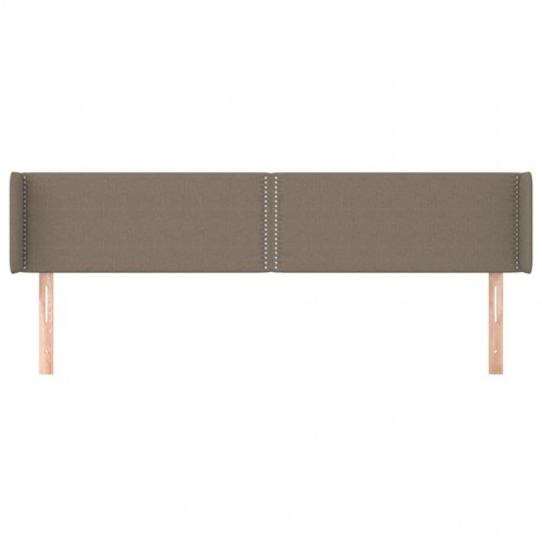 Sengegavl med kanter 203 x 16 x 78/88 cm - gråbrun