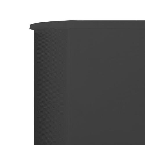3-panels læsejl 400x80 cm stof antracitgrå