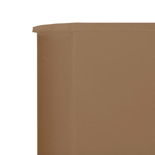 3-panels læsejl 400x80 cm stof gråbrun
