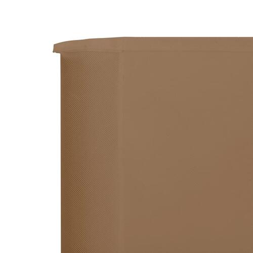 3-panels læsejl 400x160 cm stof gråbrun