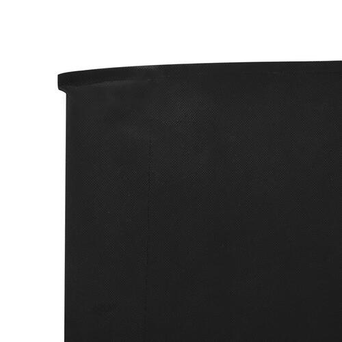 6-panels læsejl 800x160 cm stof sort