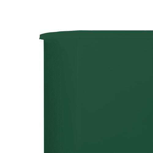 9-panels læsejl 1200x80 cm stof grøn