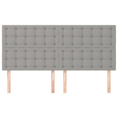 Sengegavl lysegrå 200 x 5 x 118/128 cm