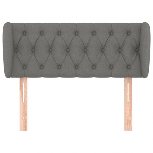 Sengegavl med kanter 93 x 23 x 78/88 cm - mørkegrå