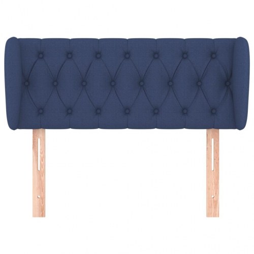 Sengegavl med kanter 93 x 23 x 78/88 cm - blå