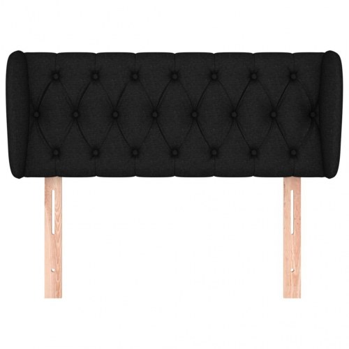 Sengegavl med kanter 103 x 23 x 78/88 cm - sort