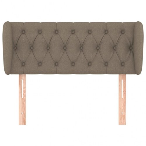 Sengegavl med kanter 103 x 23 x 78/88 cm - gråbrun