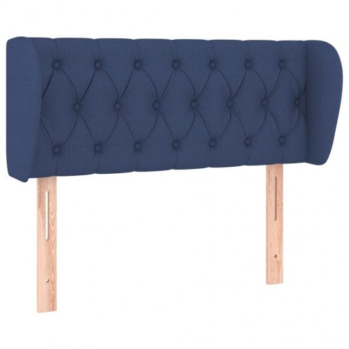 Sengegavl med kanter 103 x 23 x 78/88 cm - blå