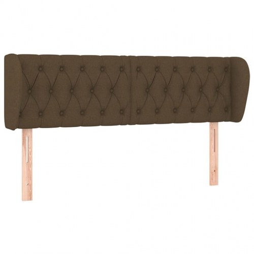 Sengegavl med kanter 163 x 23 x 78/88 cm - mørkebrun