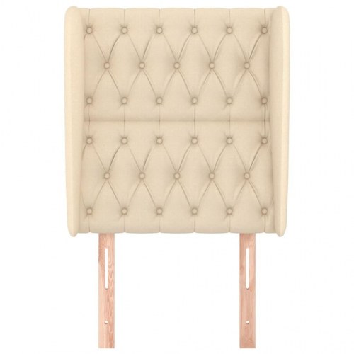 Sengegavl med kanter 83 x 23 x 118/128 cm - cremefarvet