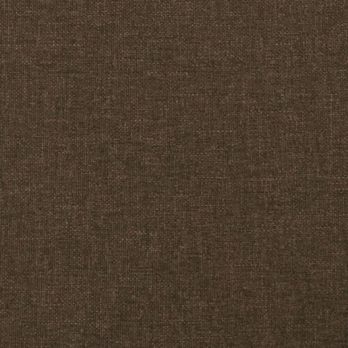 Sengegavl med kanter 163x23x118/128 cm stof mørkebrun