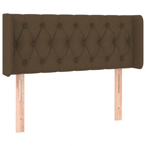 Sengegavl med kanter 93 x 16 x 78/88 cm - mørkebrun