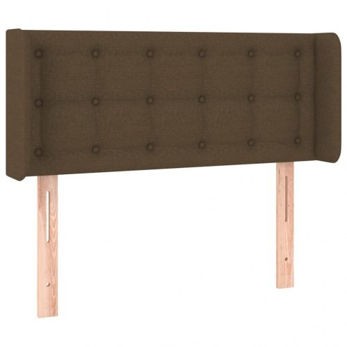 Sengegavl med kanter 93 x 16 x 78/88 cm - mørkebrun