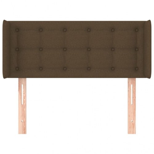 Sengegavl med kanter 93 x 16 x 78/88 cm - mørkebrun