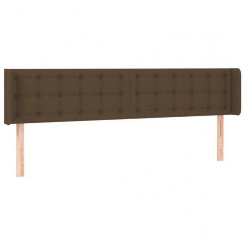 Sengegavl med kanter 183 x 16 x 78/88 cm - mørkebrun