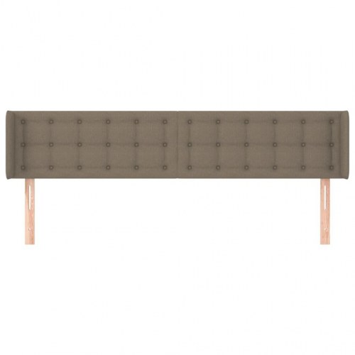 Sengegavl med kanter 183 x 16 x 78/88 cm - gråbrun