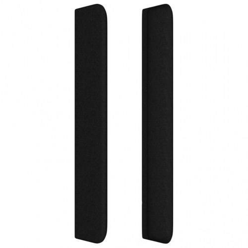 Sengegavl med kanter 83 x 16 x 118/128 cm - sort