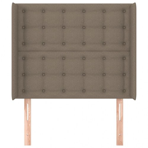 Sengegavl med kanter 93 x 16 x 118/128 cm - gråbrun