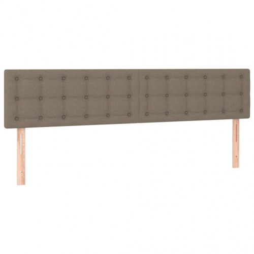 Sengegavl 180 × 5 × 78/88 cm i stof - gråbrun, justerbar højde
