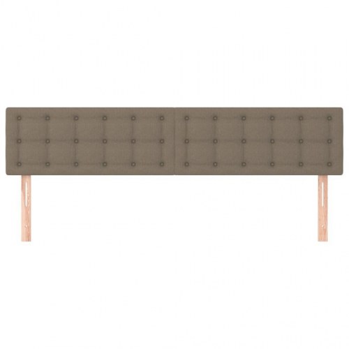 Sengegavl 180 × 5 × 78/88 cm i stof - gråbrun, justerbar højde