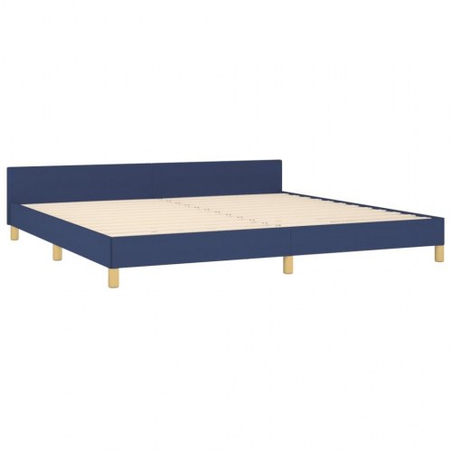 Sengeramme uden madras 200x200 cm stof blå