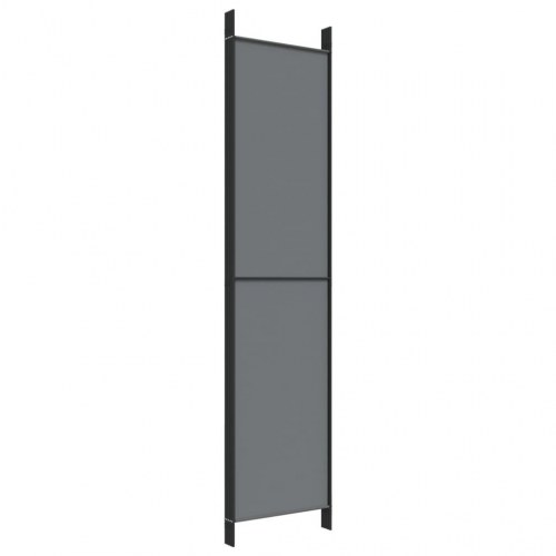 5-panels rumdeler i stof - 250 × 220 cm, antracitgrå