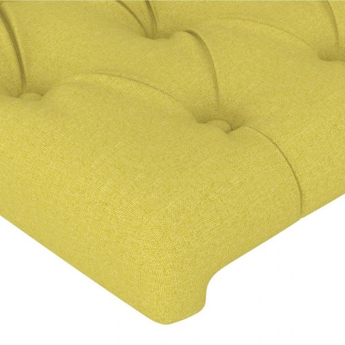 Sengegavl med kanter 147x23x78/88 cm stof grøn