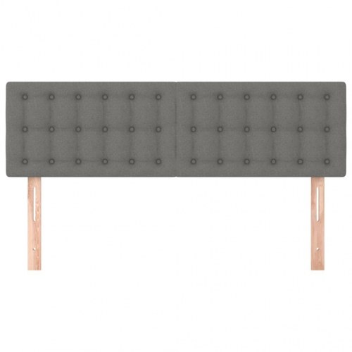 Sengegavl i stof - 144 × 5 × 78/88 cm, mørkegrå