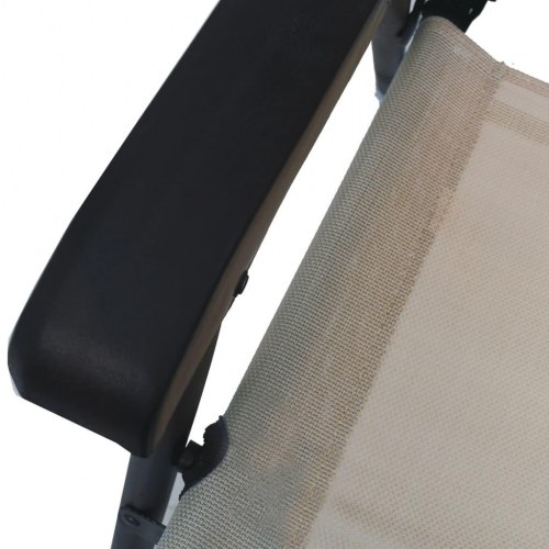 Foldbare havestole 2 stk. i textilene - gråbrun