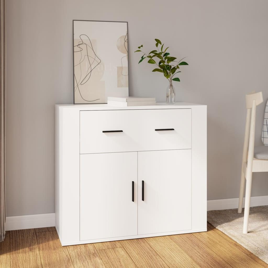 Skænk 80 × 33 × 70 cm i konstrueret træ - hvid