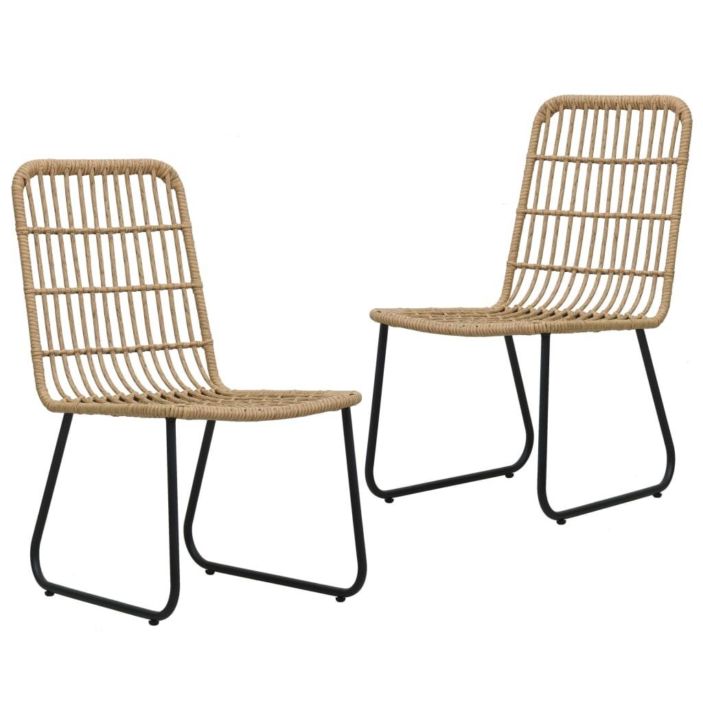 Havestole Polyrattan Egetræsfarve - Egetræsfarvet