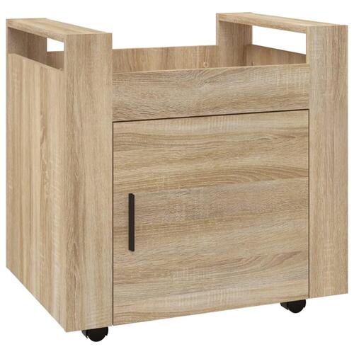 Kontorvogn 60x45x60 cm konstrueret træ sonoma-eg