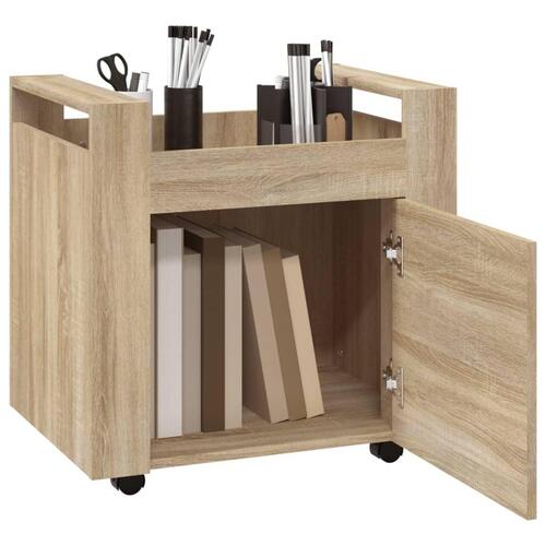Kontorvogn 60x45x60 cm konstrueret træ sonoma-eg