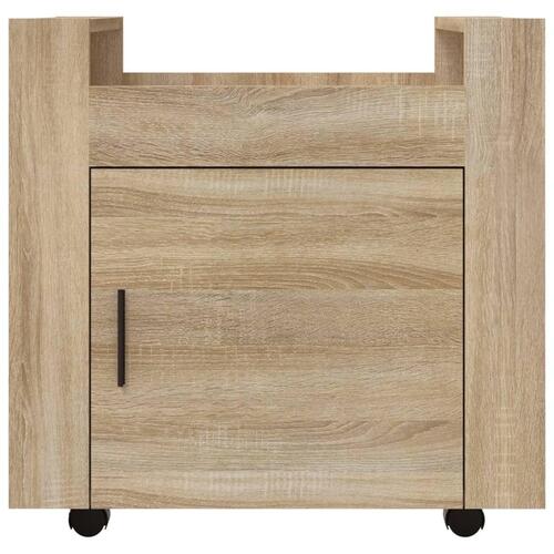 Kontorvogn 60x45x60 cm konstrueret træ sonoma-eg