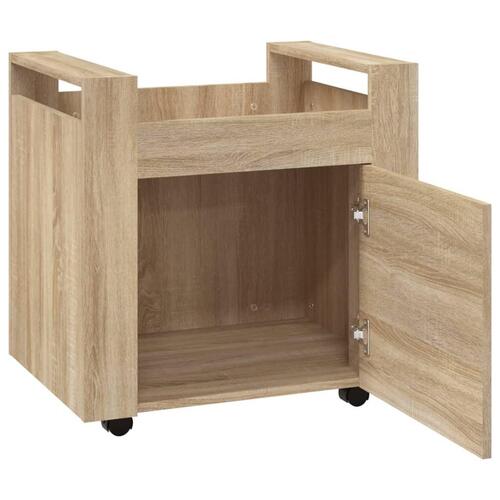 Kontorvogn 60x45x60 cm konstrueret træ sonoma-eg